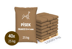 Posypový písek, frakce 0-4 mm, 1000 kg