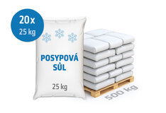 Posypová sůl, balení 25 kg, 500 kg